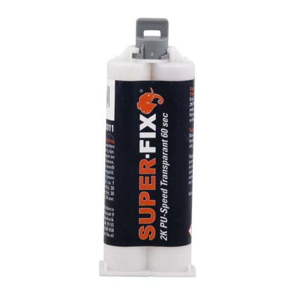 2K PU lijm Speed 50 ml. transparant Super-Fix