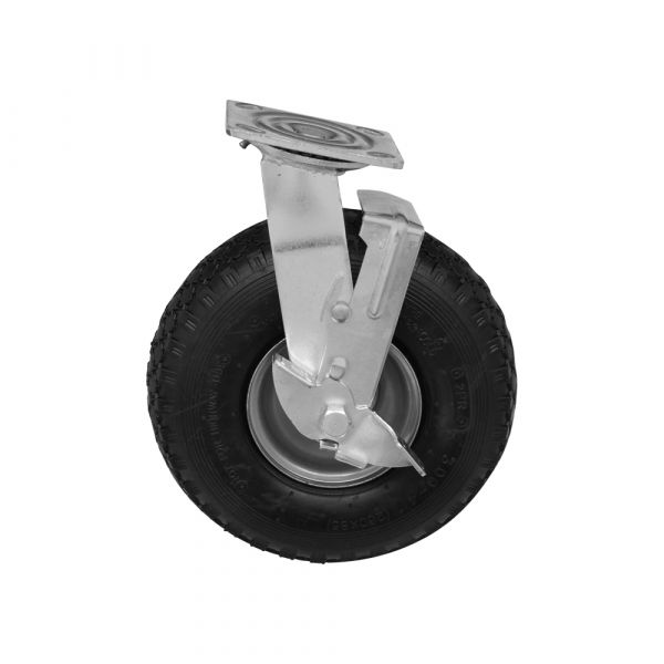 Roue pivotante + frein Pneumatique 300x4