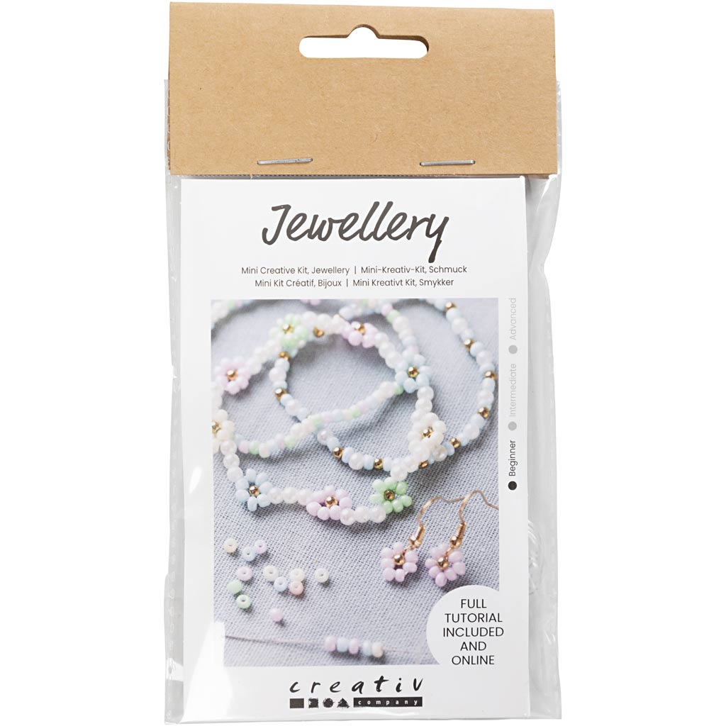Creativ company mini hobbyset sieraden elastische armband en oorbel