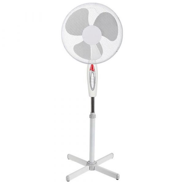Ventilator op statief 128 cm. wit