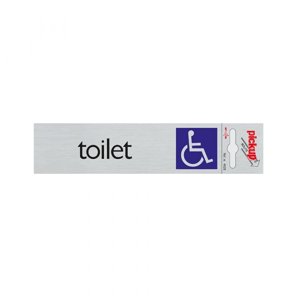 Bord alulook toilettoeg. voor rolstoel - 165x44 mm zelfkle.