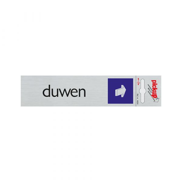Bord alulook duw liggend - 165x44 mm zelfklevend.