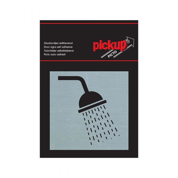 Bord alulook douche - 80x80 mm zelfklevend.