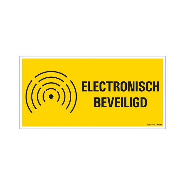 Bord elektronisch beveiligd - 150x300 mm.