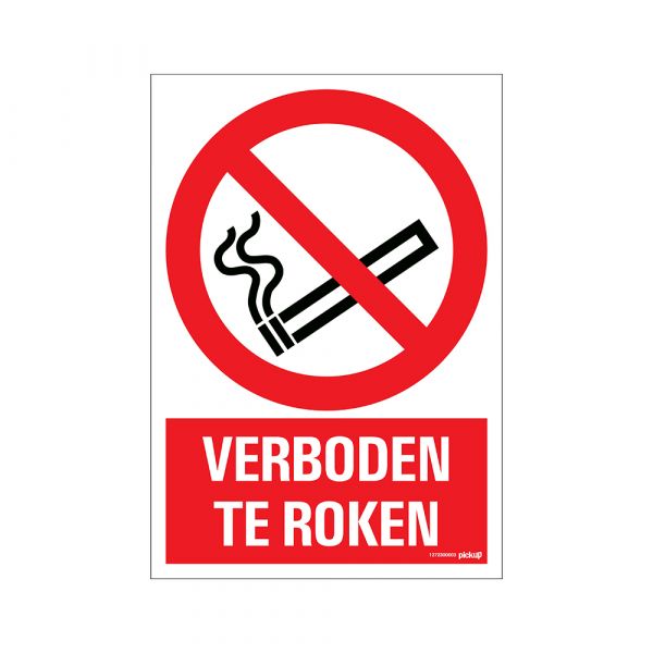 Bord verboden te roken - 230x330 mm.