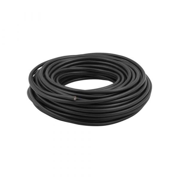 Huishoudsnoer 2x0,75 zwart 20 meter