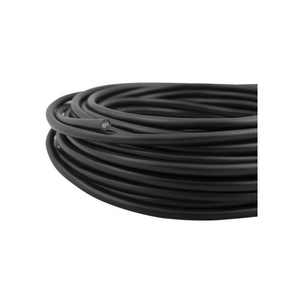 Huishoudsnoer 2x0,75 zwart 20 meter
