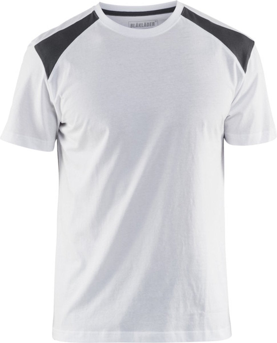 Blåkläder t-shirt 3379-1042-1098 wit donkergrijs mt. l