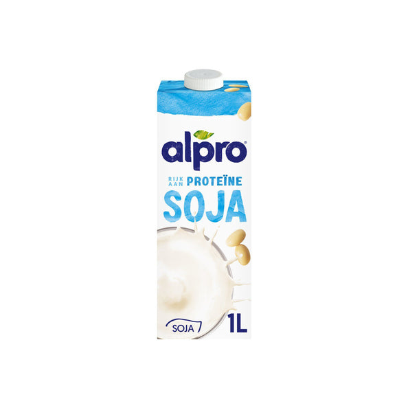 Alpro soja drink original pak 1 ltr vegan, glutenvrij, lactosevrij (8 stuks)