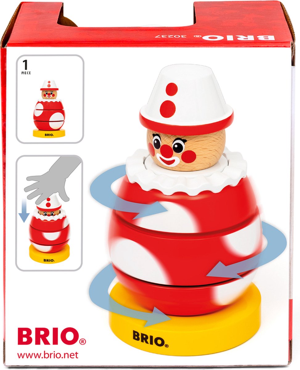 Brio draaiend clowntje – speelse motoriekontwikkeling voor peuters
