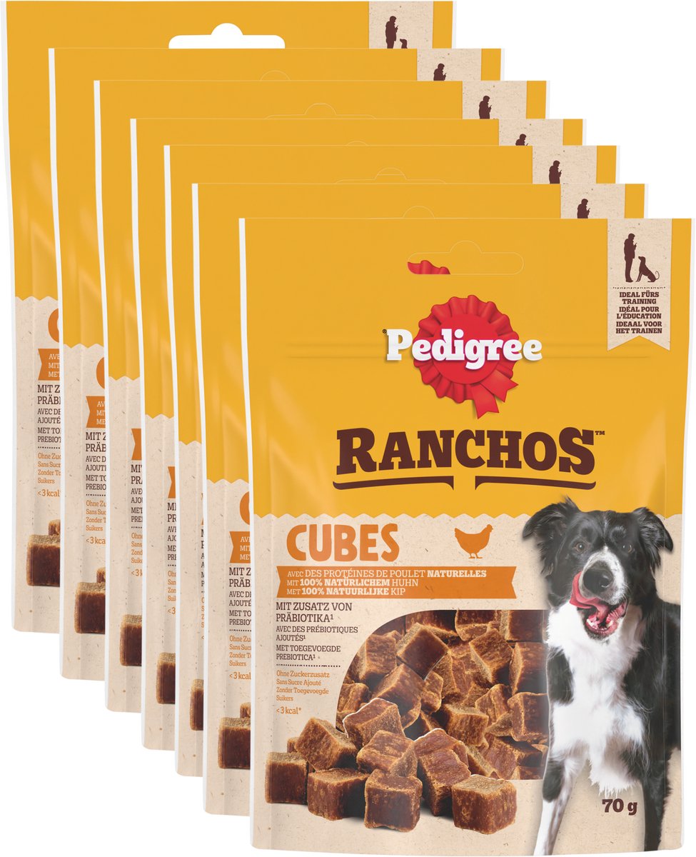 Pedigree hondensnacks - ranchos cubes - kip - 7x70g