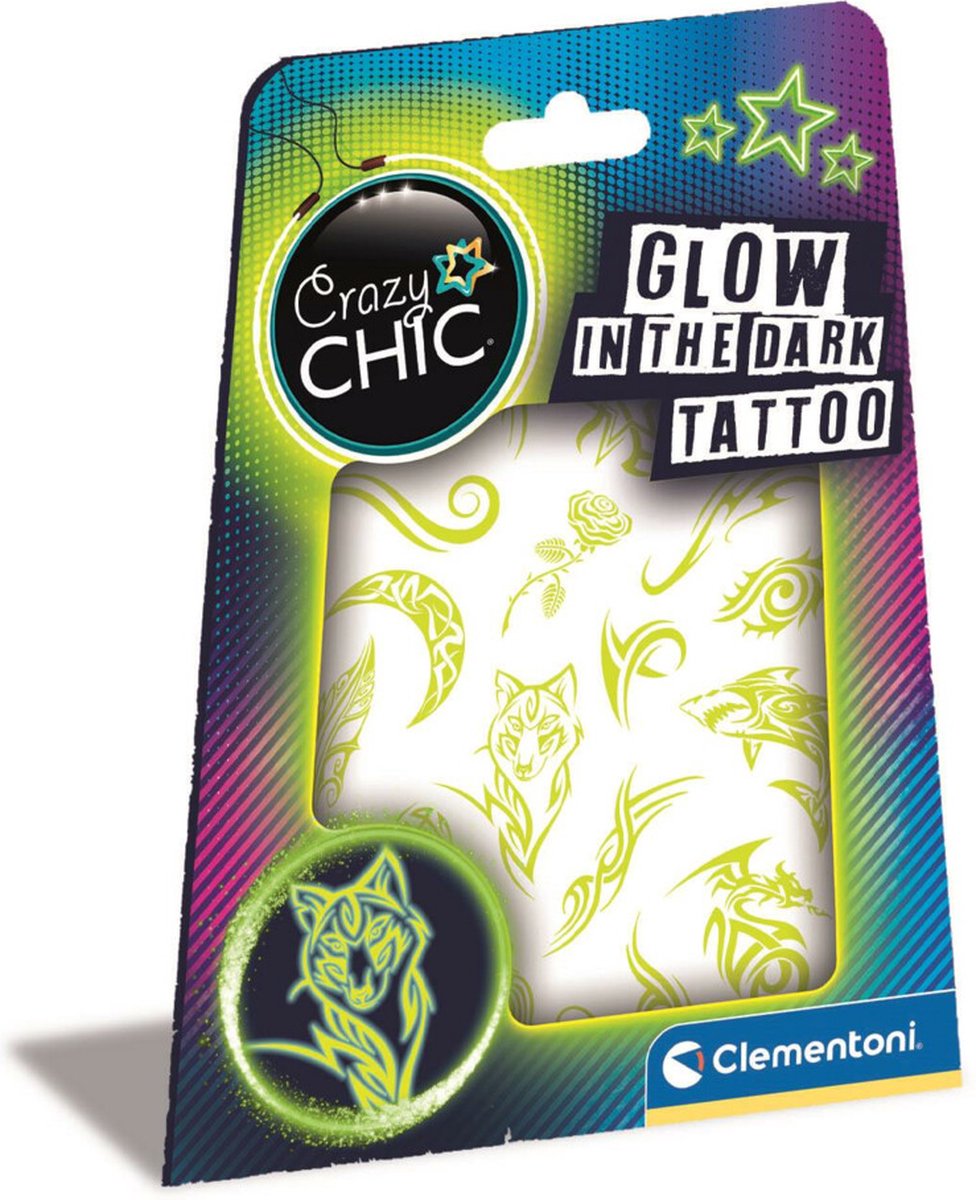 Clementoni crazy chic - stedelijke tatoeages die in het donker oplichten