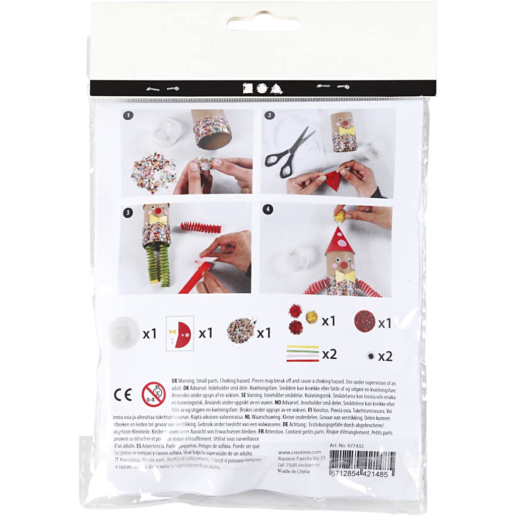 Creativ company mini creatieve kit toiletrol clown