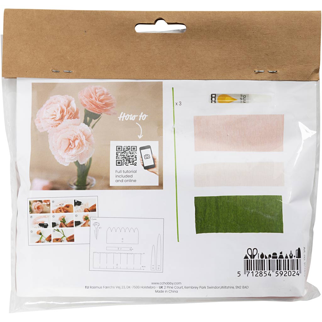 Creativ company mini hobbyset crêpepapier anjers