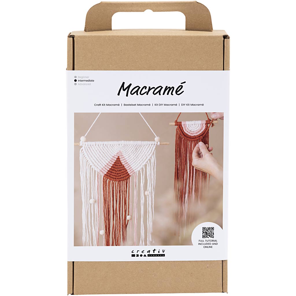 Creatief bedrijf hobbyset macrame wanddecoratie