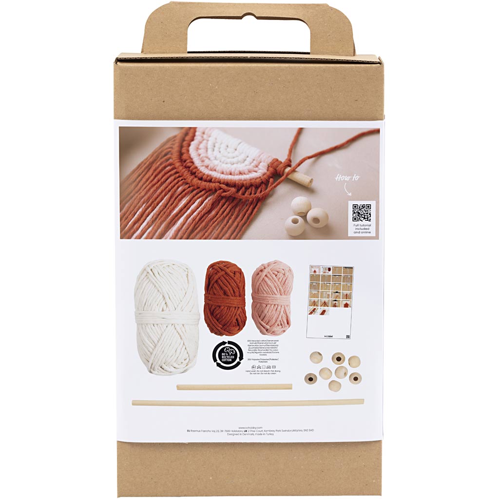 Creatief bedrijf hobbyset macrame wanddecoratie