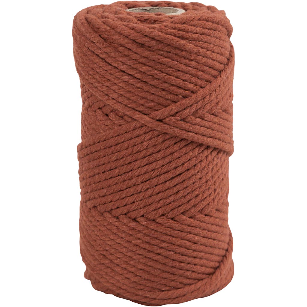 Creativ company macramé koord, l: 55 m, d 4 mm, burnt orange, 330 gr 1 rol