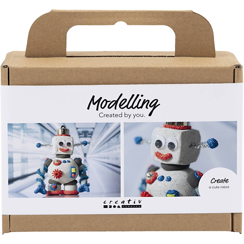 Creativ company https: www.cchobby.nl mini-hobbyset-boetseren-robot-blauw-grijs-rood-1-doos