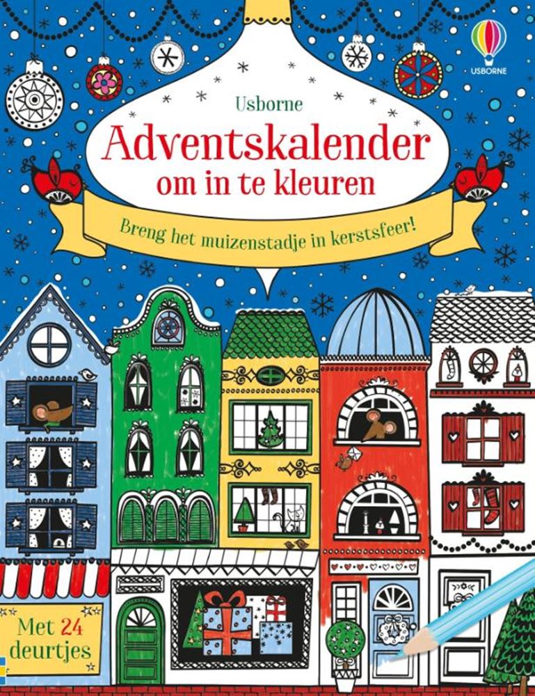 Adventskalender om in te kleuren 3+