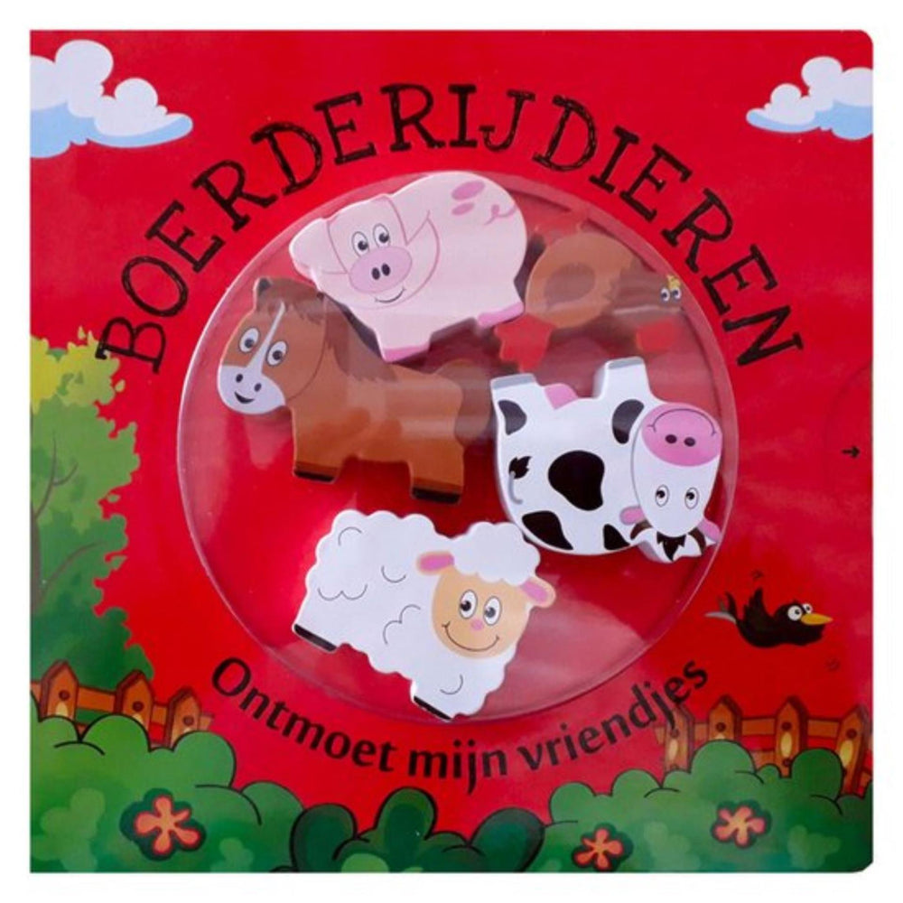 Kartonboek ontmoet mijn vriendjes boerderijdieren