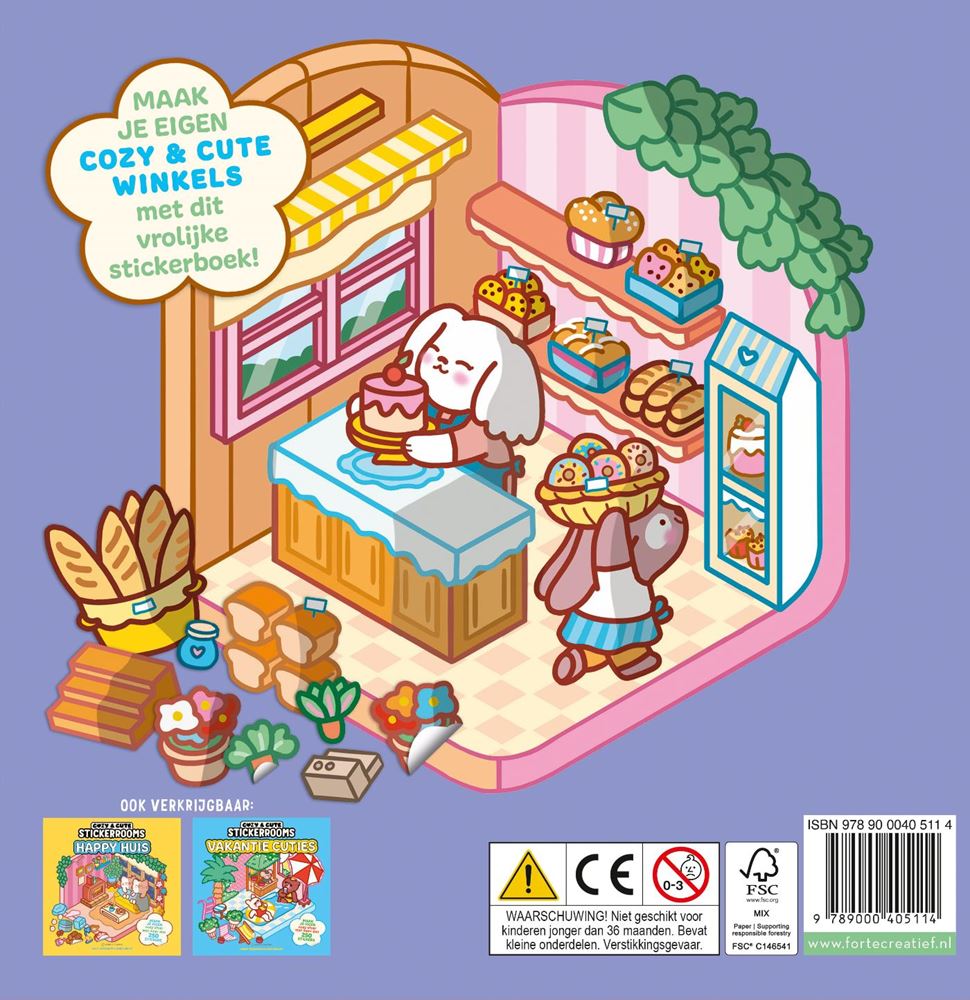 Cozy stickerboek comfy winkels -