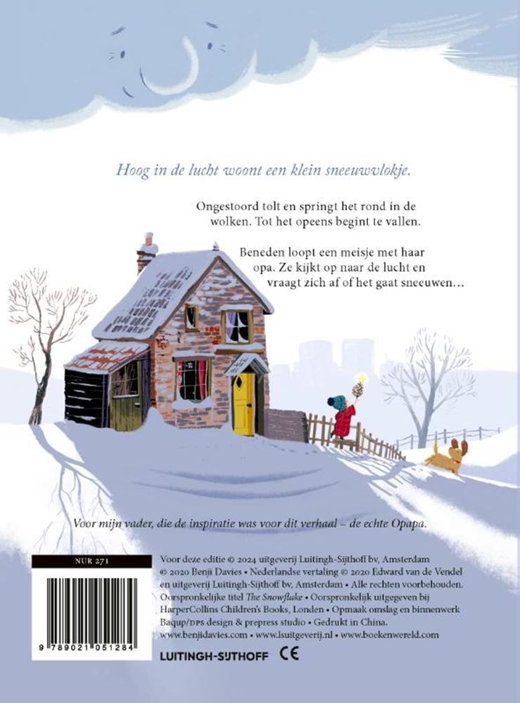 Het sneeuwvlokje. kartonboek. 3+