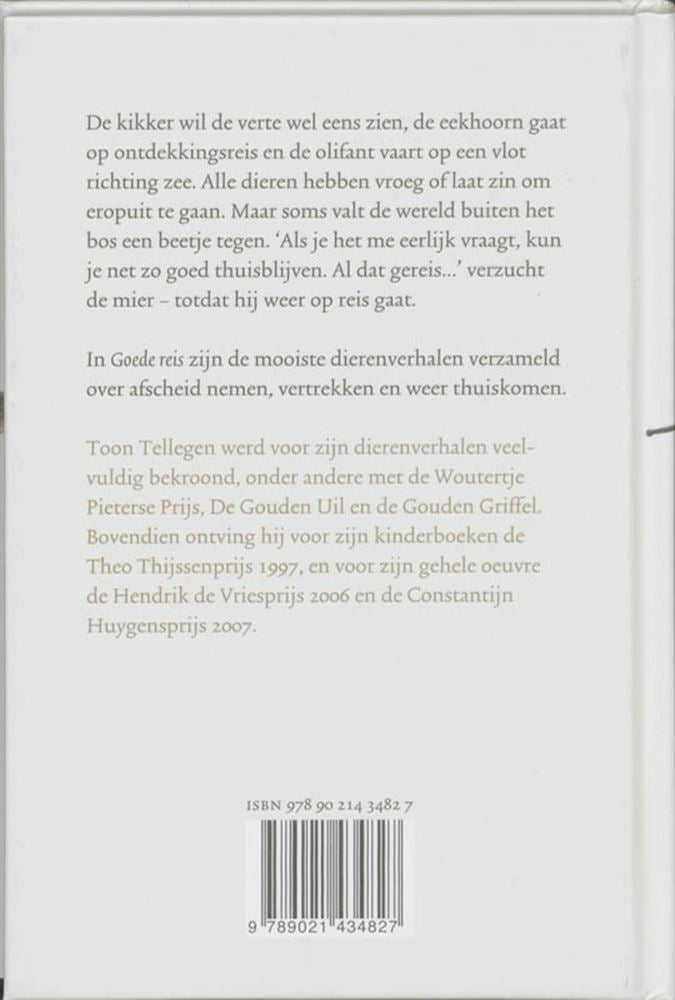 Toon tellegen: goede reis. cadeauboekje.