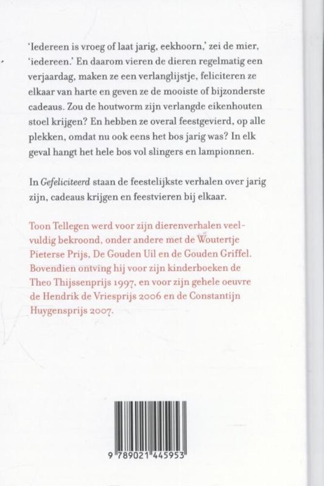 Toon tellegen: gefeliciteerd. cadeauboek