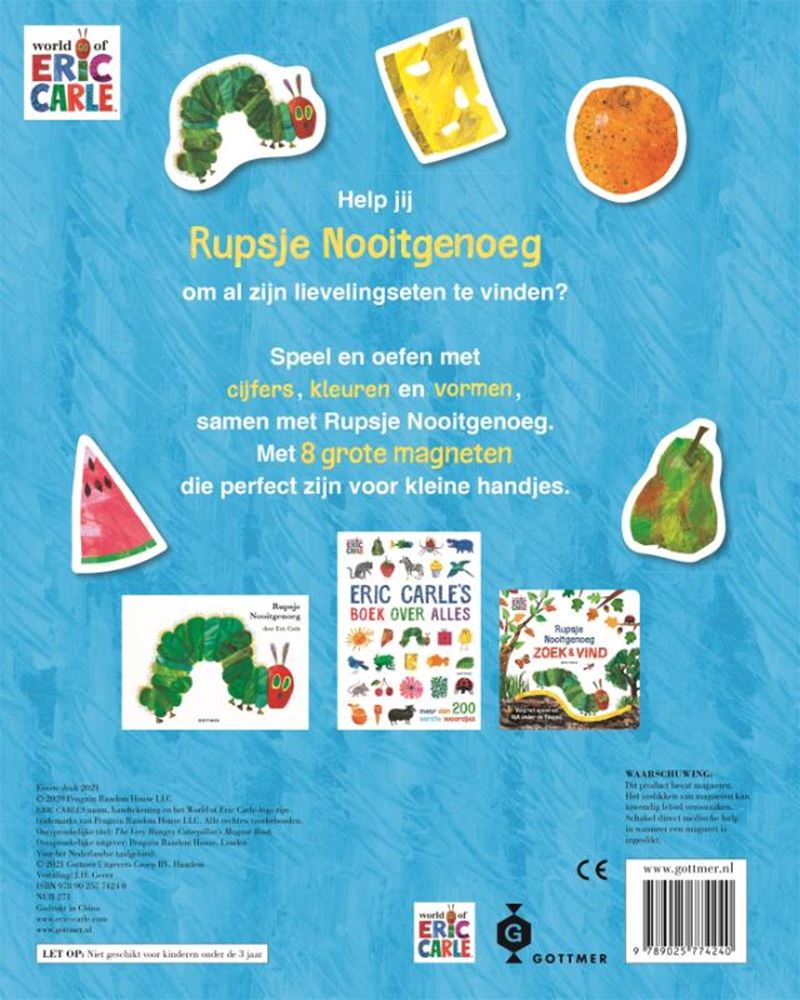 Gottmer uitgevers groep rupsje nooitgenoeg, magneetboek. 3+