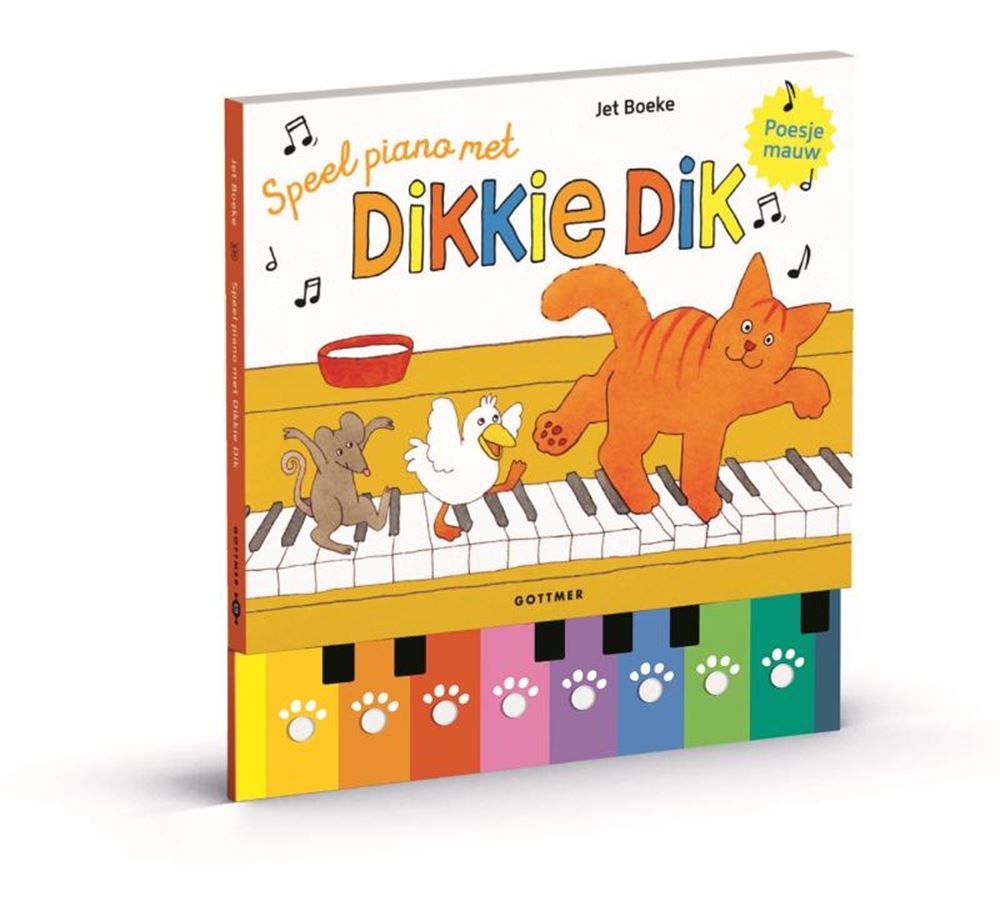 Geluidenboek: speel piano met dikkie dik