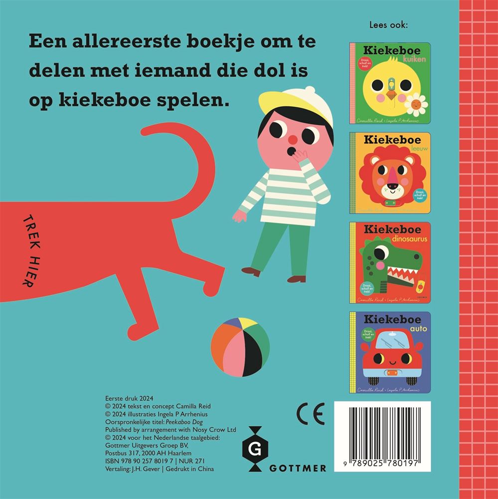Gottmer uitgevers groep kiekeboe hondje. schuifboekje. 2+