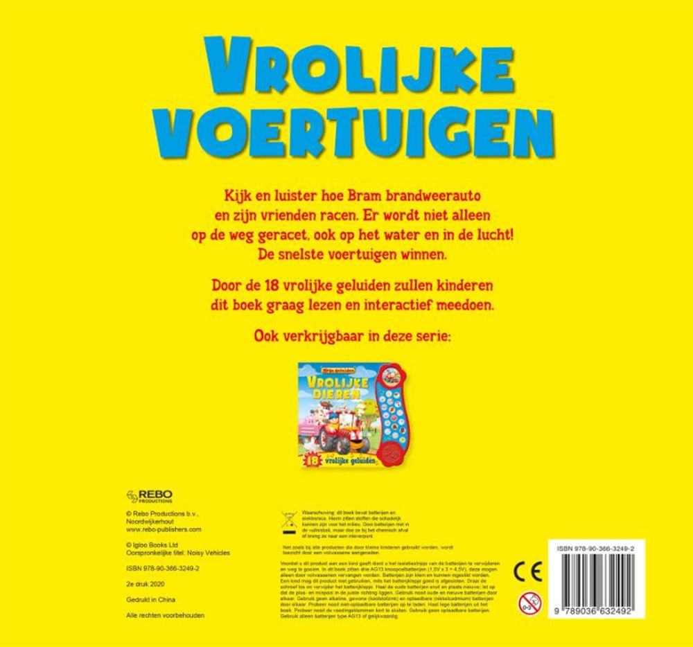 Rebo publishers mega geluidenboek - vrolijke voertuigen