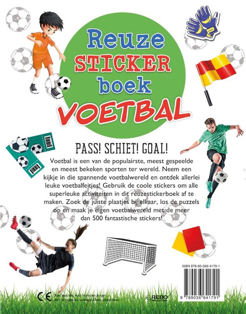 Rebo uitgeverij reuzestickerboek voetbal