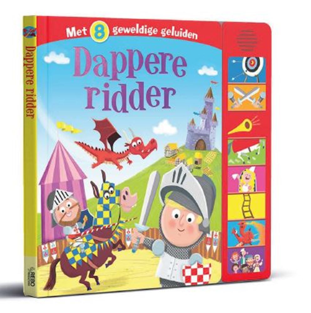 Rebo uitgeverij geluidenboek dappere ridder