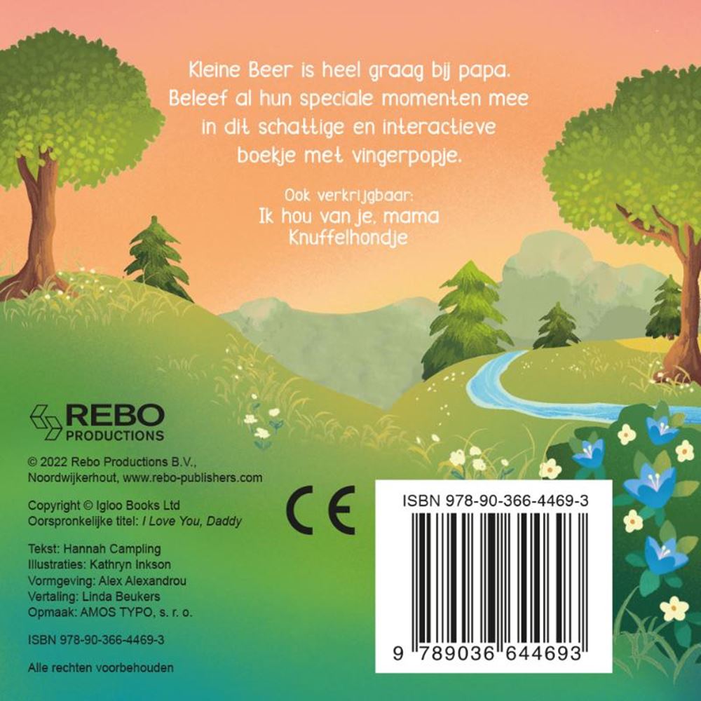 Rebo uitgevers ik hou van je, papa - vingerpopboek