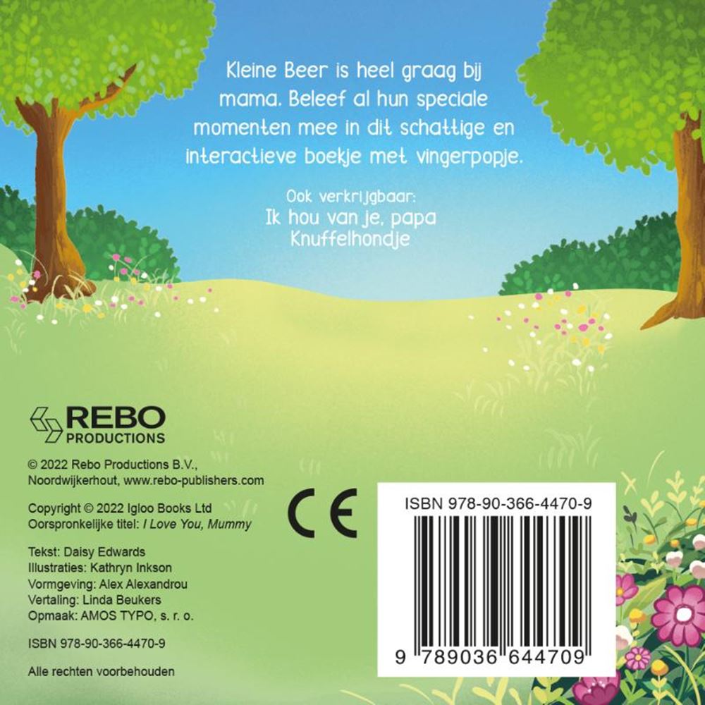Rebo uitgevers ik hou van je, mama - vingerpopboek
