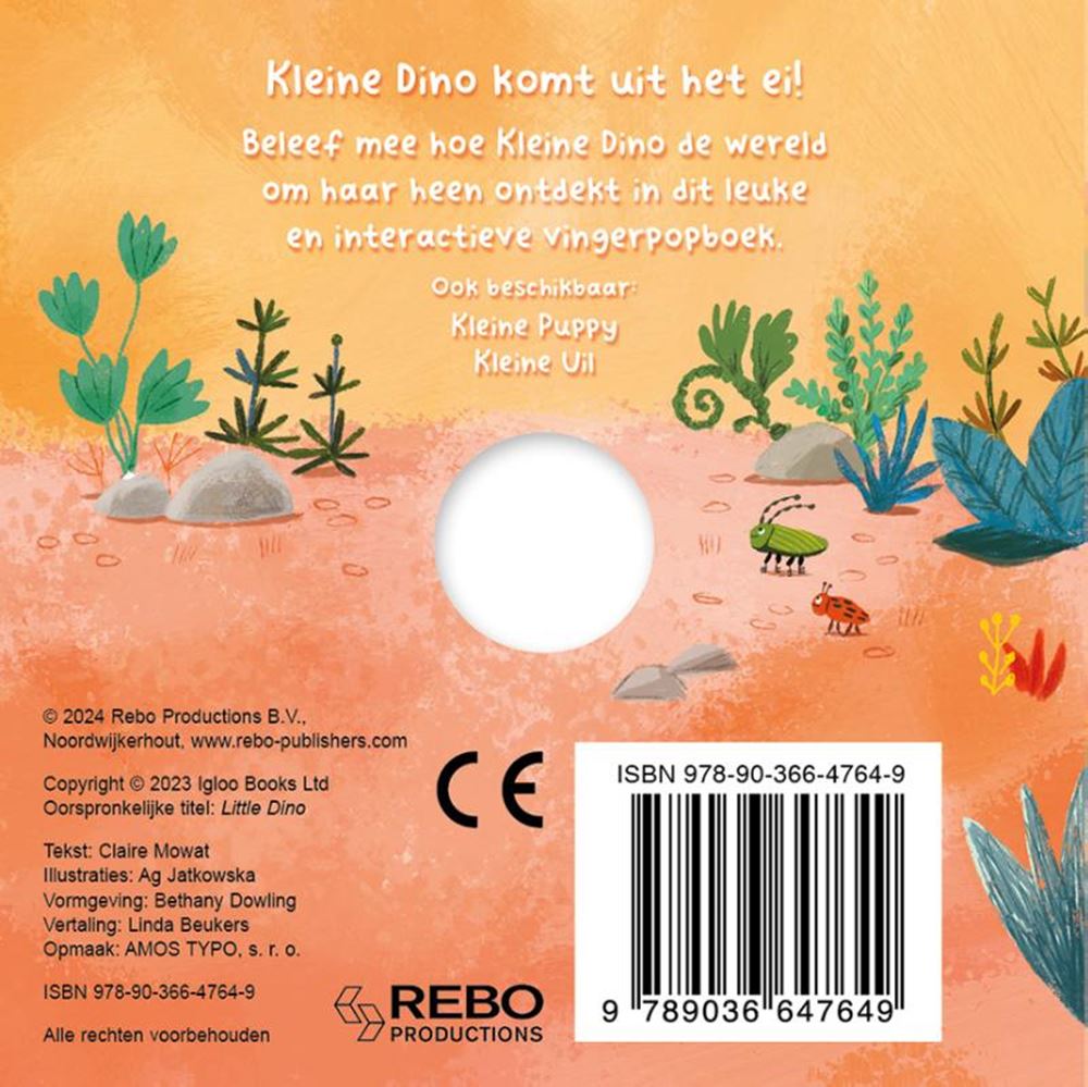Kleine dino - vingerpopboek. 2+