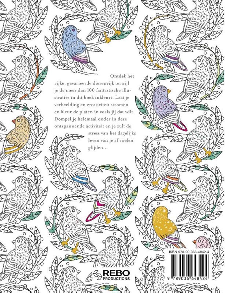 Rebo publishers kleurboek: animal wonders volwassene