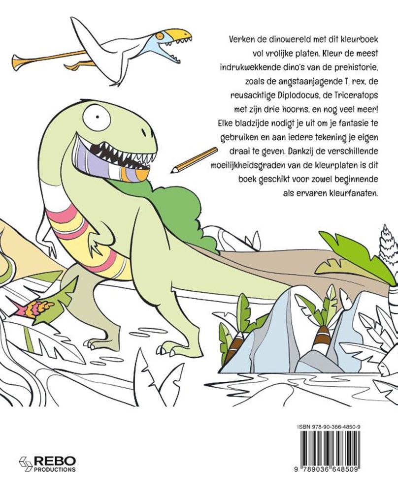 Kleurboek: dinosauriërs. 3+