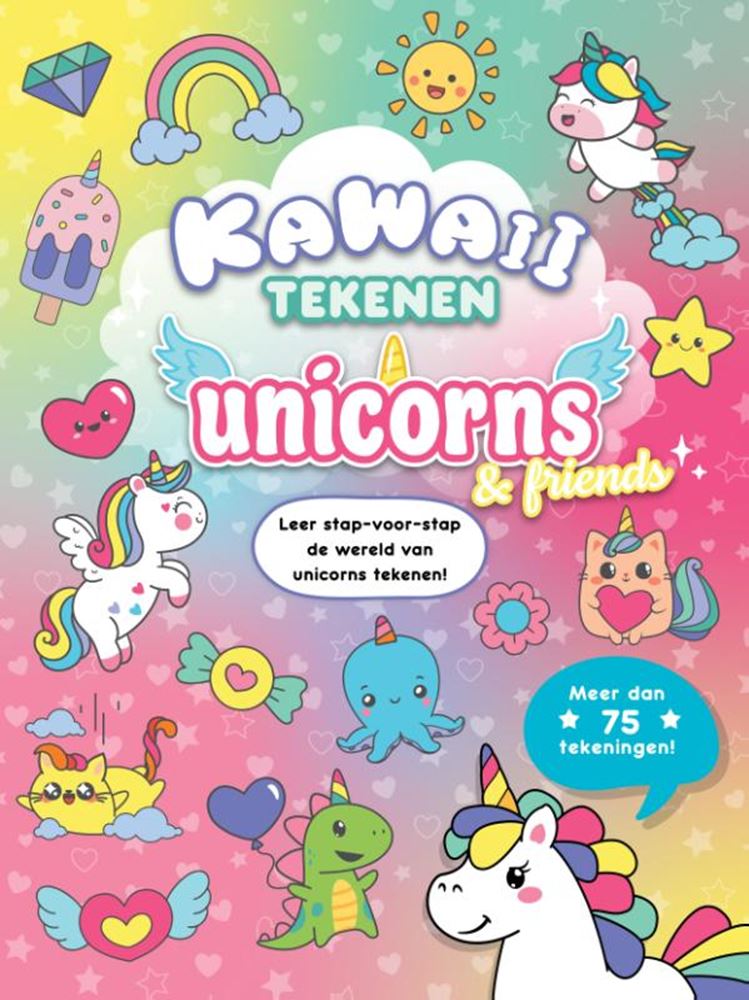 Rebo publishers kawaii tekenen unicorns friends 4+