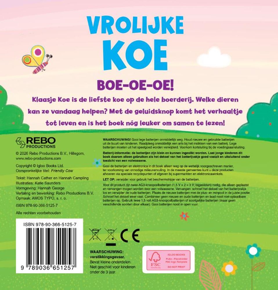 Geluidenboek: klaasje de koe. 1+