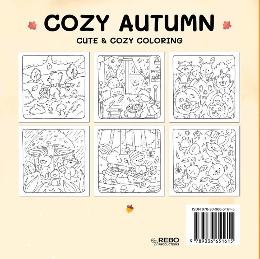 Cozy autumn - cute cozy coloring. 6+