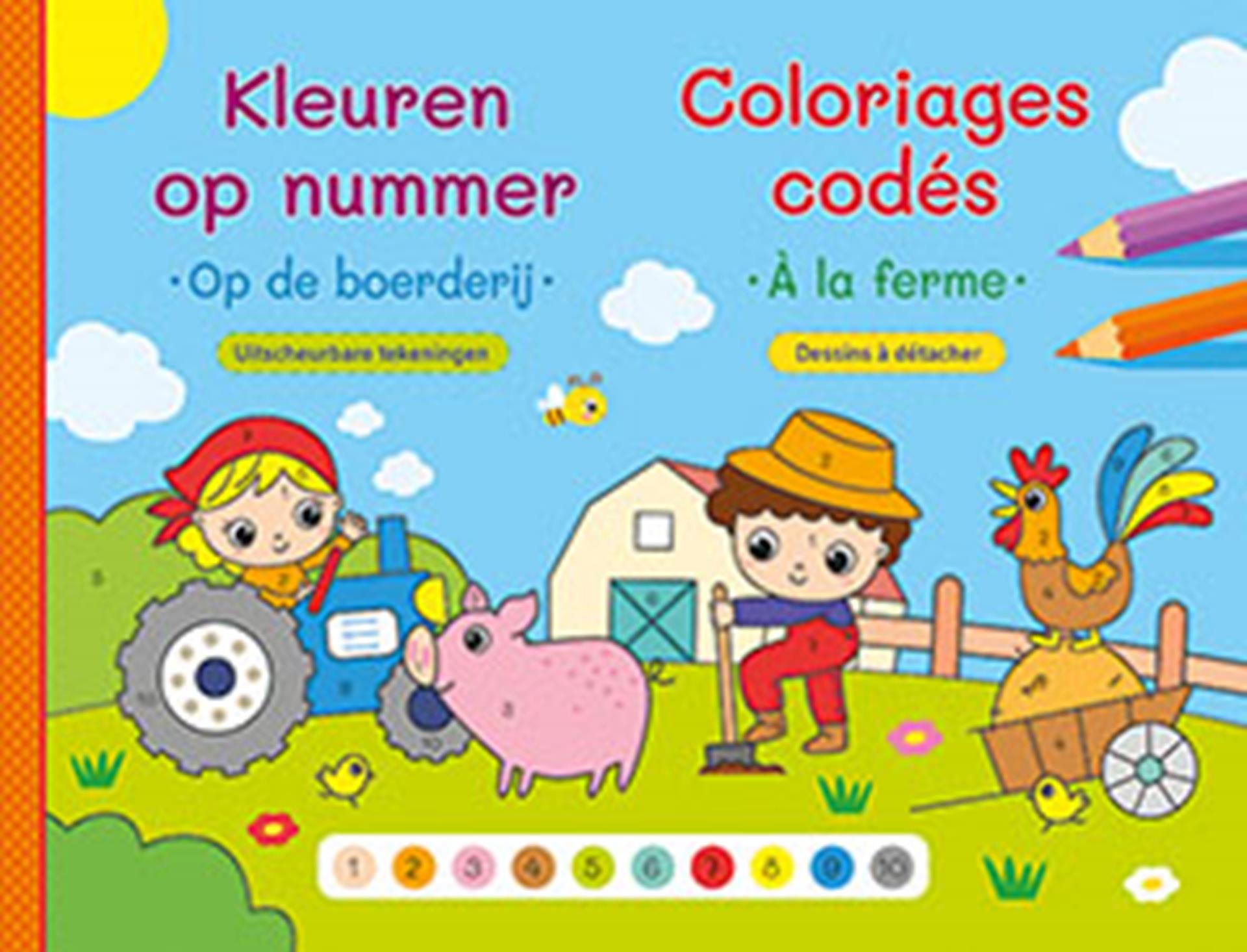 Deltas kleuren op nummer - op de boerderij