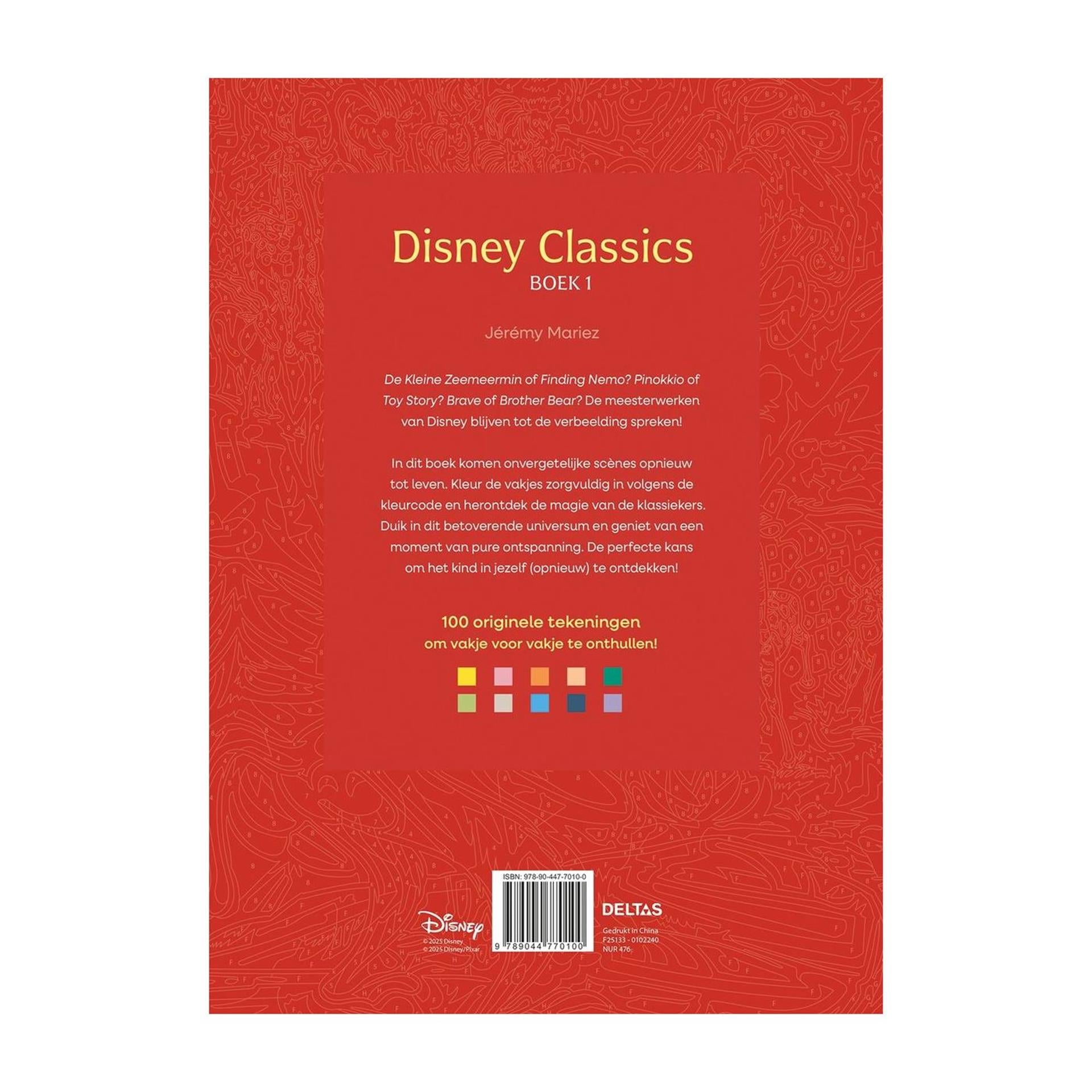 Deltas disney classics boek 1 - kleuren op nummer voor volwassenen