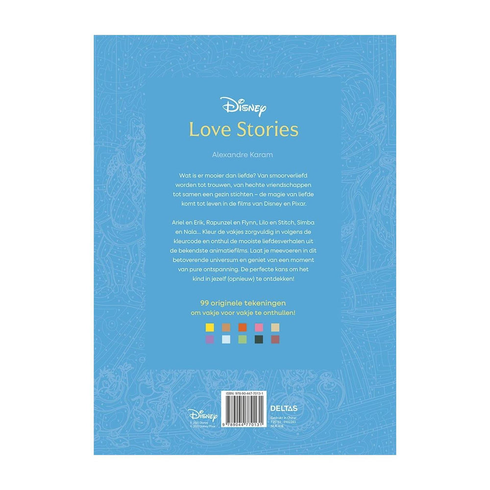 Deltas disney love stories - kleuren op nummer voor volwassenen