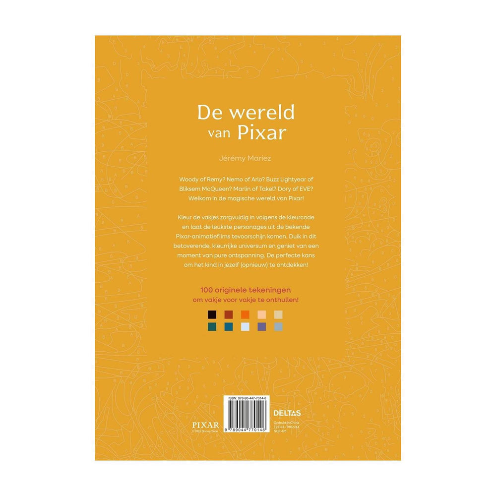 Deltas disney pixar - kleuren op nummer voor volwassenen