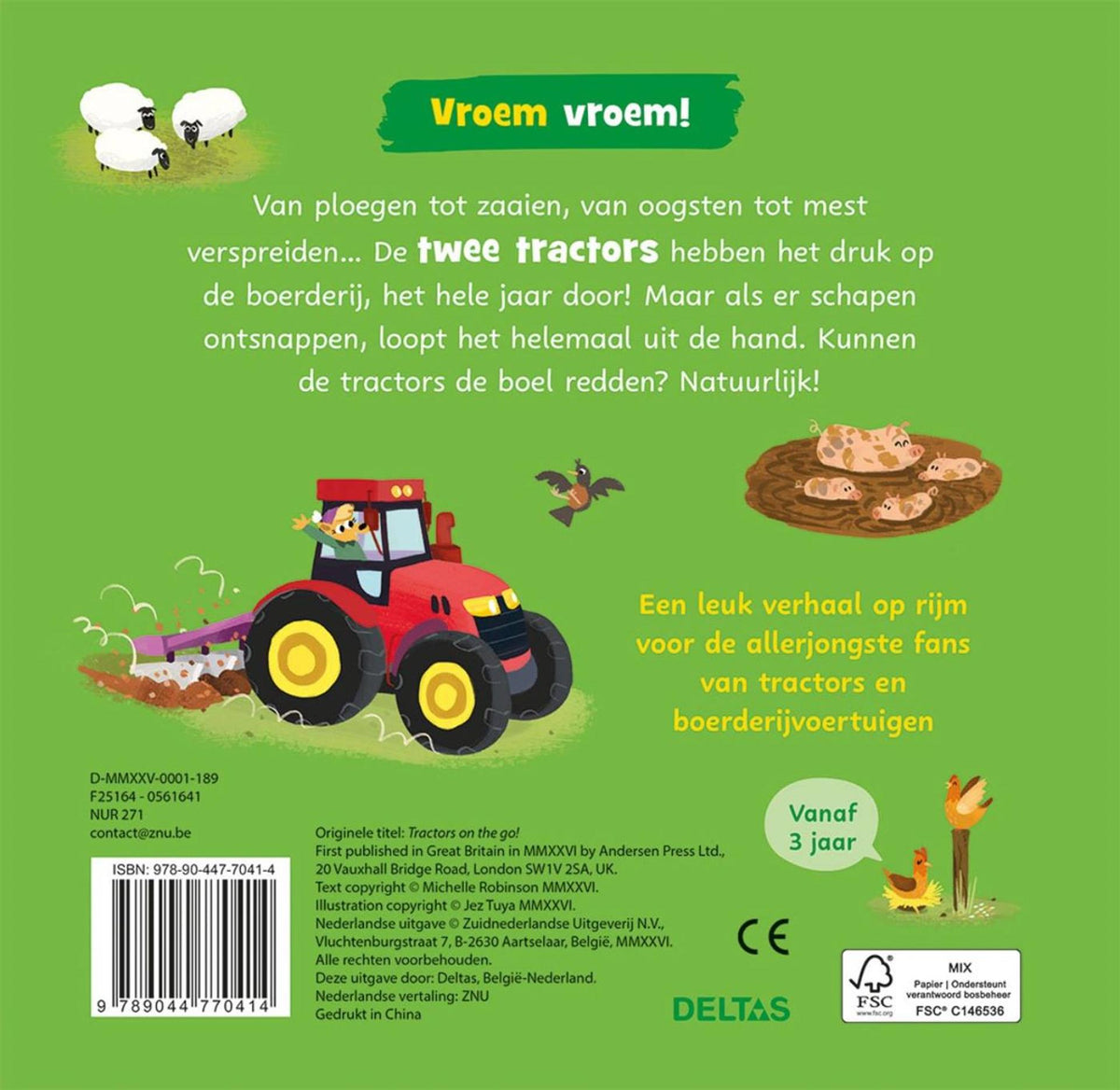Deltas vroem vroem - aan het werk! een boek vol stoere tractors