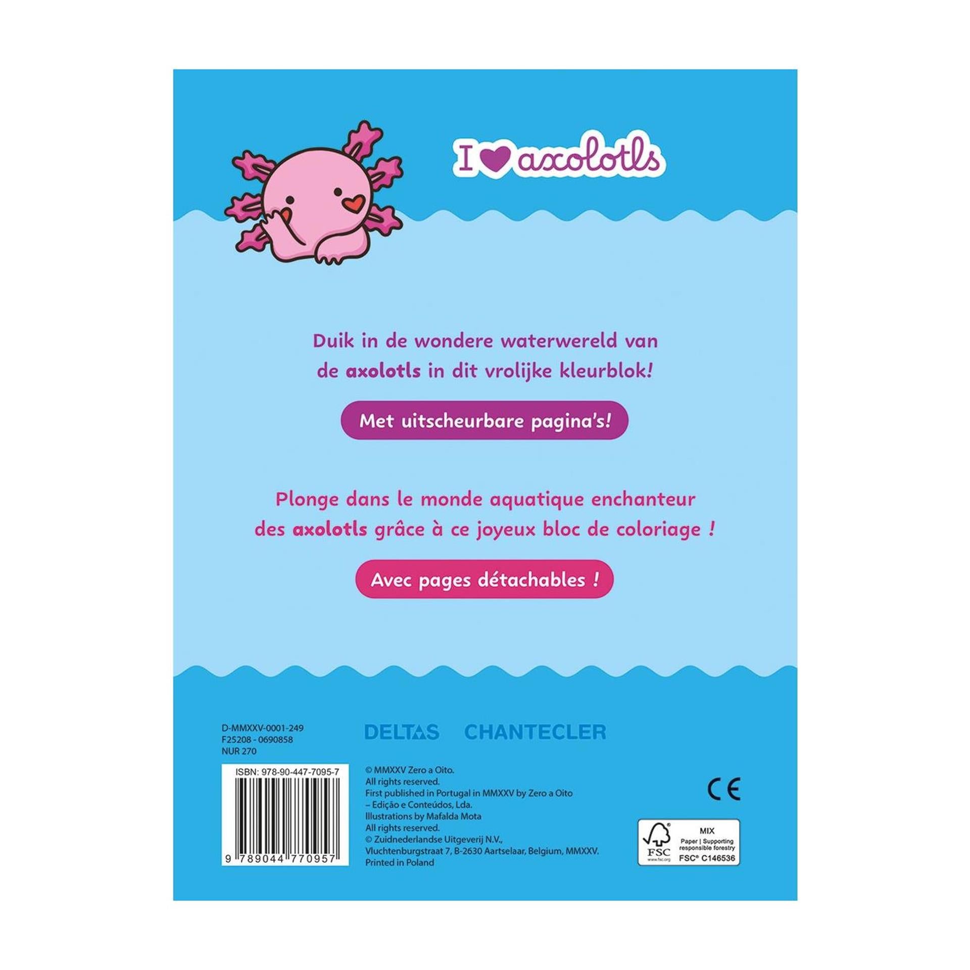 Deltas i love axolotls color kleurblok