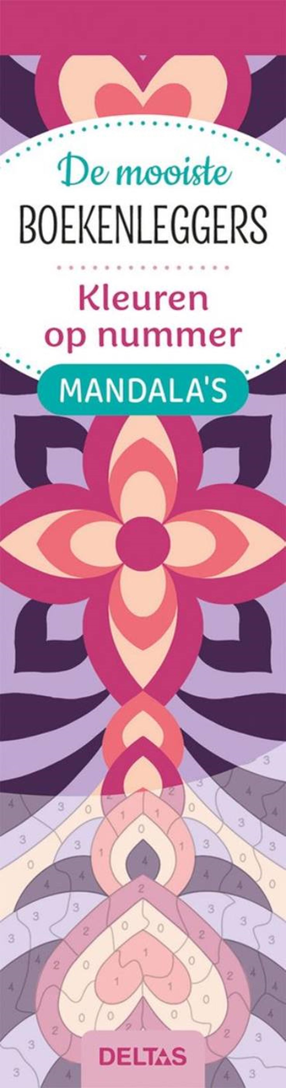 Deltas de mooiste kleurboekenleggers kleuren op nummer mandala's