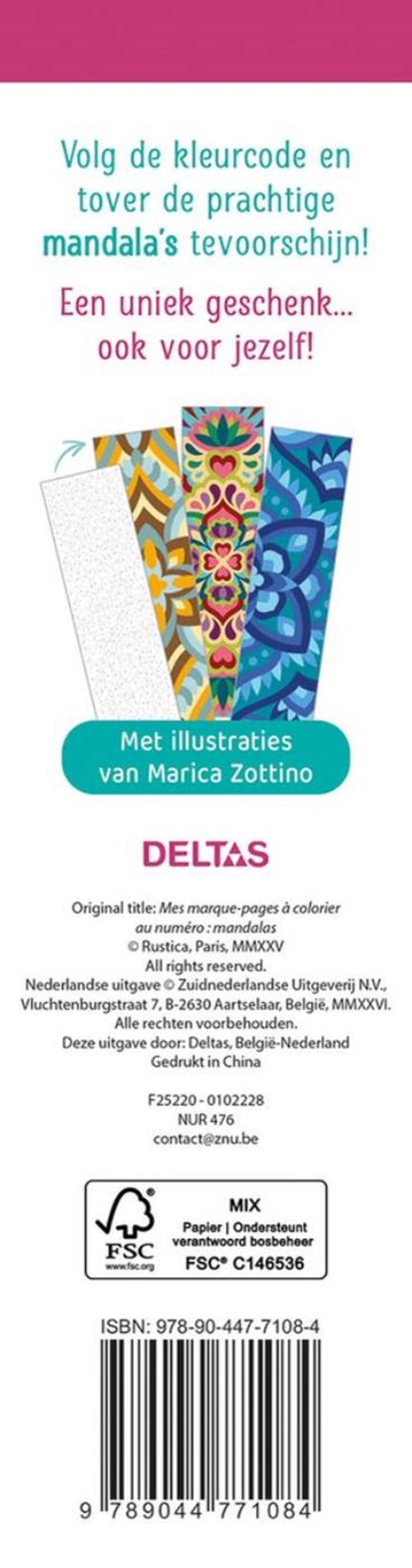 Deltas de mooiste kleurboekenleggers kleuren op nummer mandala's